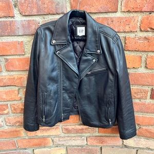 Heavy, genuine leather Gap jacket